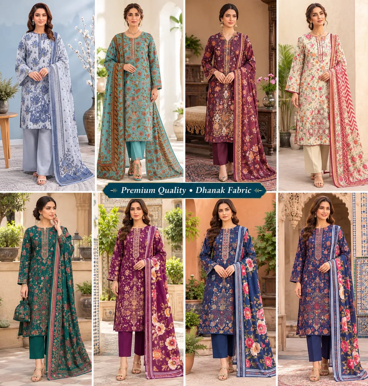 Premium Airjet Dhanak 3 Piece Suit – Winter Collection